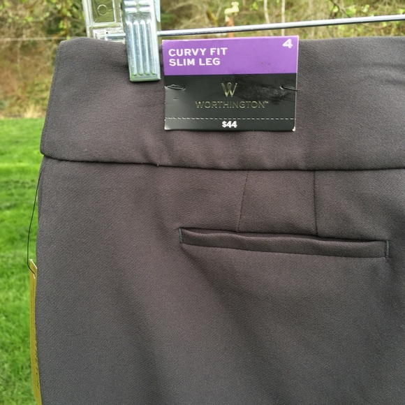 Worthington Curvy Fit Slim Leg Pants - Picture 2 of 7